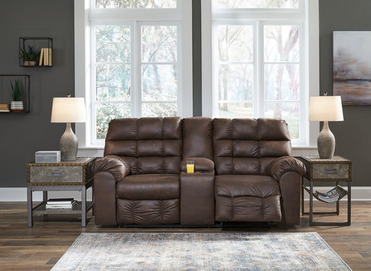 Derwin DBL Rec Loveseat w/Console