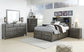 Caitbrook  Storage Bed With 8 Storage Drawers With Mirrored Dresser And 2 Nightstands