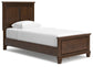 Danabrin Twin Panel Bed with Mirrored Dresser, Chest and Nightstand