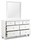 Fortman Full Panel Bed with Mirrored Dresser and Nightstand