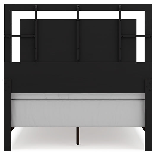 Covetown Full Panel Bed with Mirrored Dresser and Chest