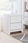 Mollviney Twin Panel Headboard with Mirrored Dresser and 2 Nightstands