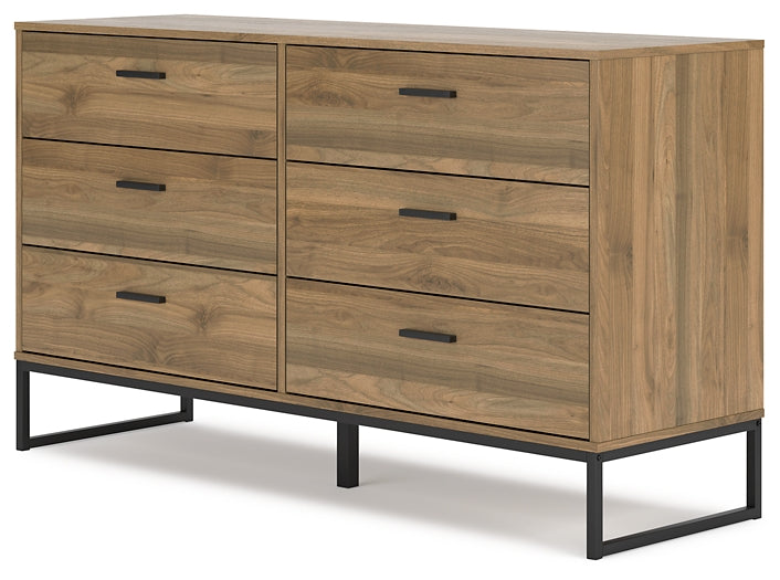 Deanlow Twin Platform Panel Bed with Dresser and Nightstand